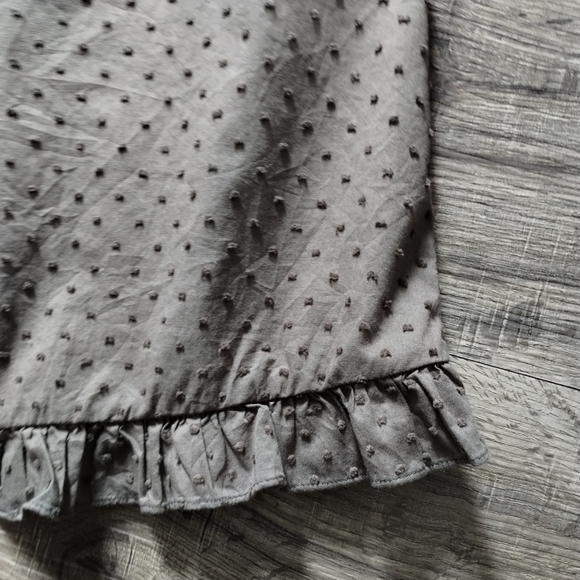 NWT Quince Swiss Dot Cotton Midi Dress Charcoal Grey - Picture 10 of 12